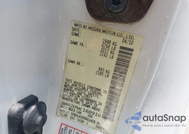 1N4AL2EPXAC160910: 42873473