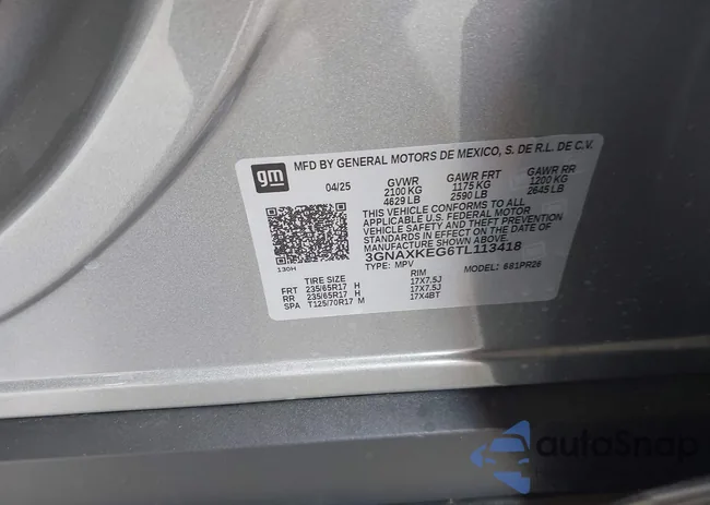 3GNAXKEG6TL113418: 42873635