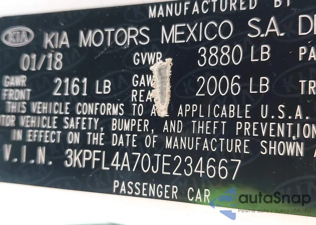 3KPFL4A70JE234667: 42873640