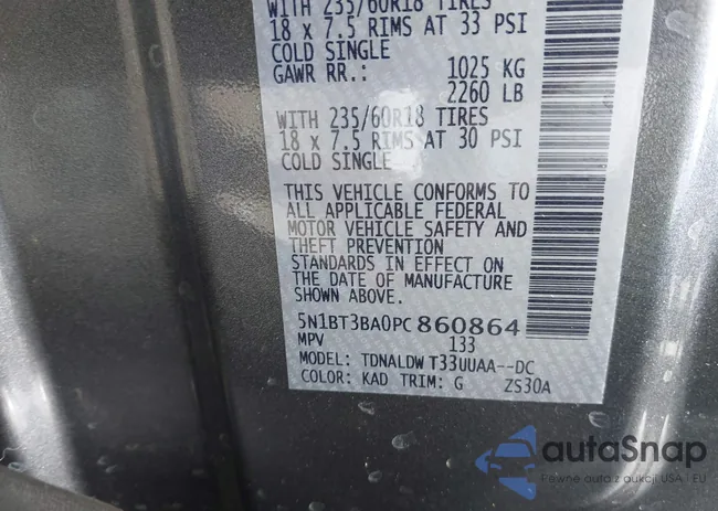 5N1BT3BA0PC860864: 42873702