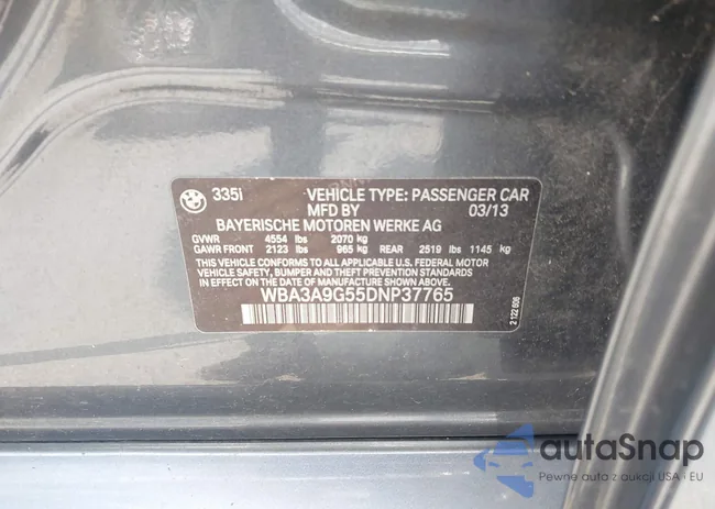 WBA3A9G55DNP37765: 42874790