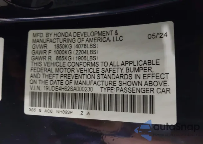 19UDE4H62SA000230: 42874411