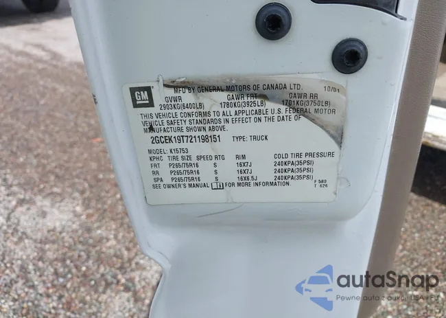 2GCEK19T721198151: 42874670