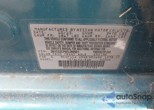 3N1CE2CP6EL392921: 42875866