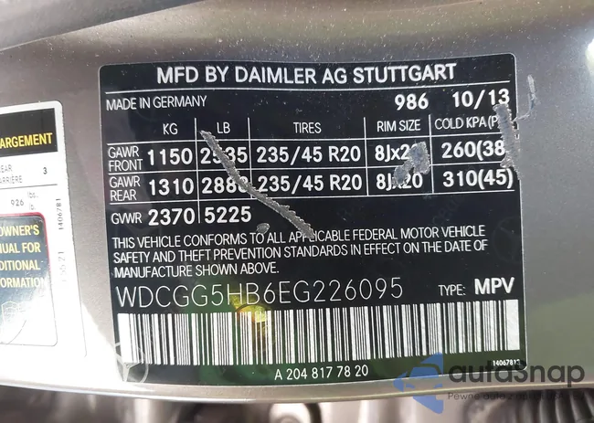 WDCGG5HB6EG226095: 42876216