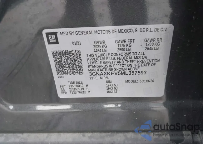 3GNAXKEV5ML357593: 42876284