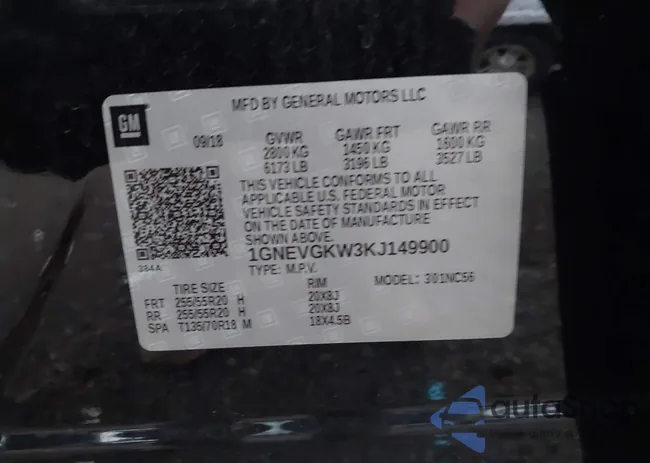 1GNEVGKW3KJ149900: 42875473