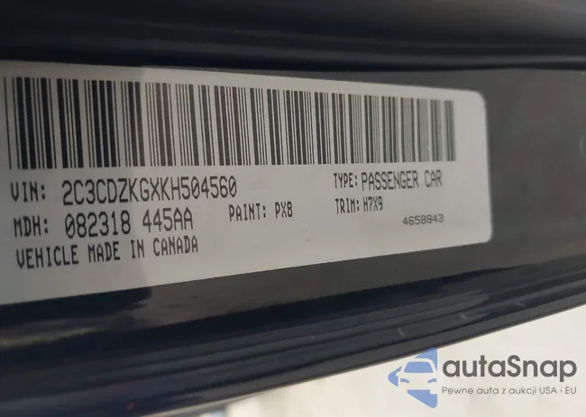 2C3CDZKGXKH504560: 42875544