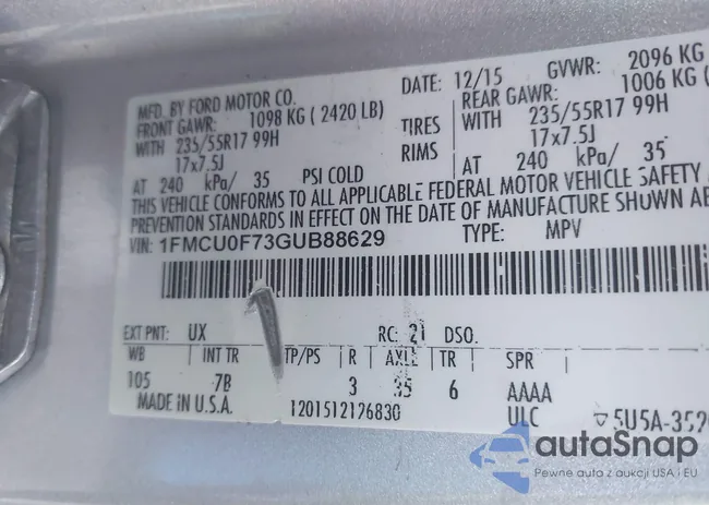 1FMCU0F73GUB88629: 42875770