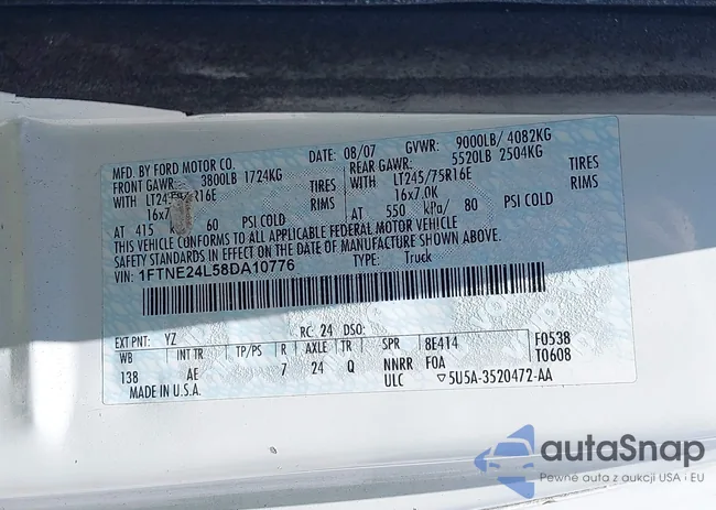 1FTNE24L58DA10776: 42876864