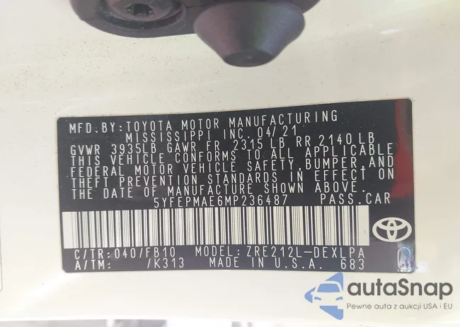 5YFEPMAE6MP236487: 42877045