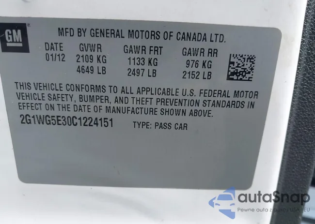 2G1WG5E30C1224151: 42877142