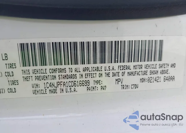 1C4NJPFA1CD616699: 42876575