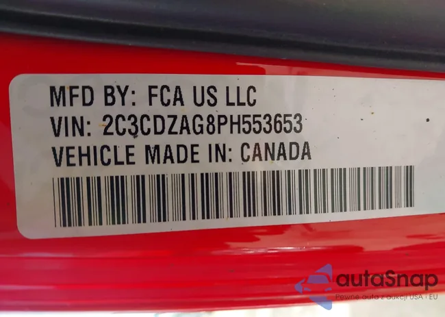 2C3CDZAG8PH553653: 42876667