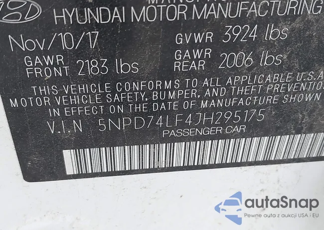 5NPD74LF4JH295175: 42876688