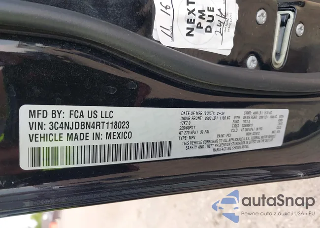 3C4NJDBN4RT118023: 42877800