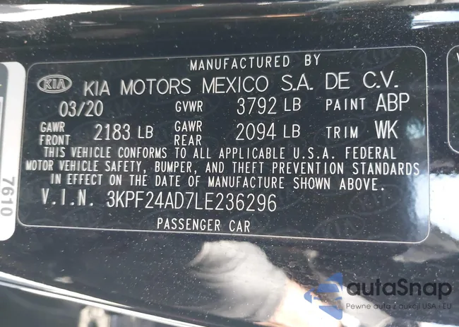 3KPF24AD7LE236296: 42877502