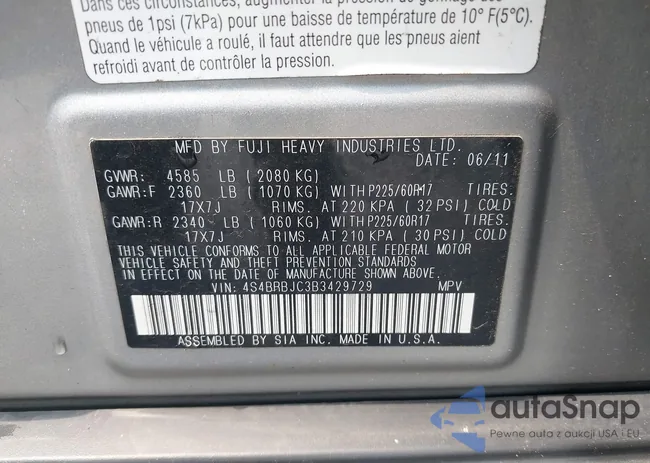 4S4BRBJC3B3429729: 42877542