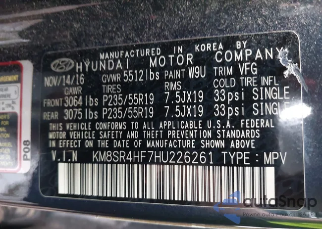 KM8SR4HF7HU226261: 42877642