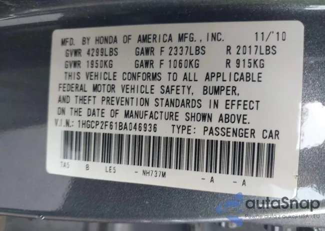 1HGCP2F61BA046936: 42877757