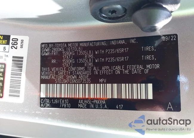 5TDJSKFC6NS073535: 42879015