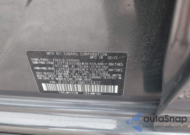 JF2GTAPCXM8324402: 42879174