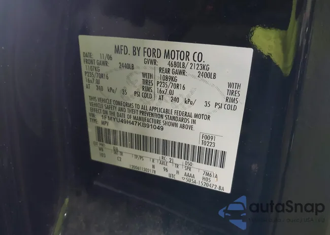 1FMYU49H47KB91049: 42879827