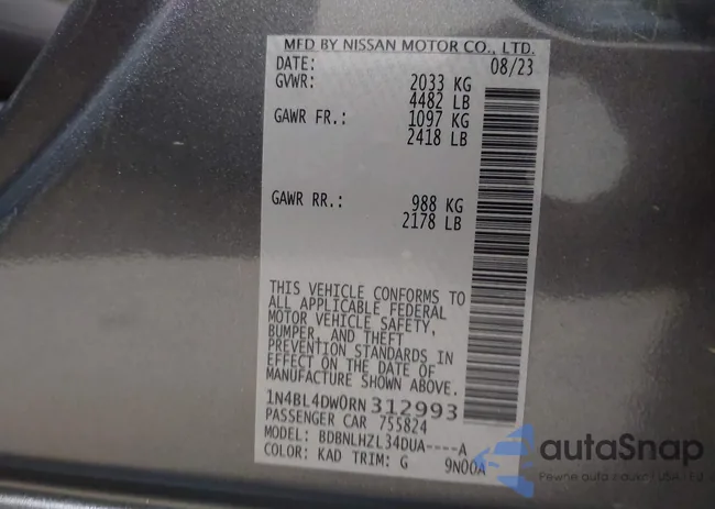 1N4BL4DW0RN312993: 42880110