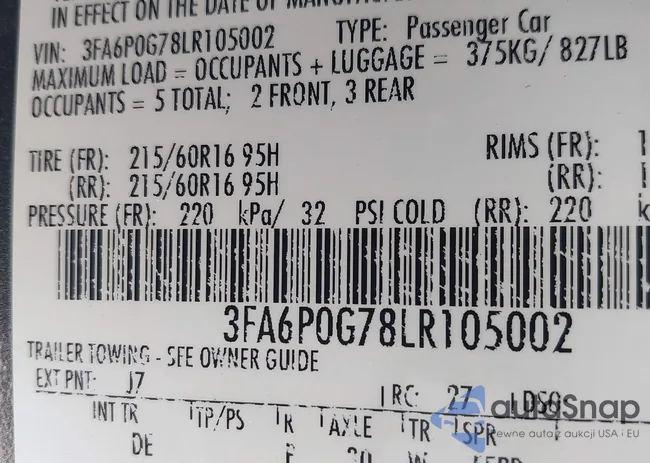 3FA6P0G78LR105002: 42880140