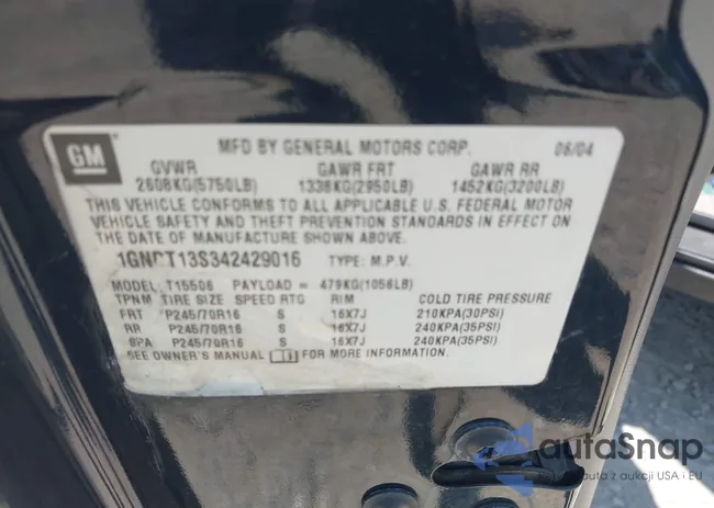 1GNDT13S342429016: 42880174