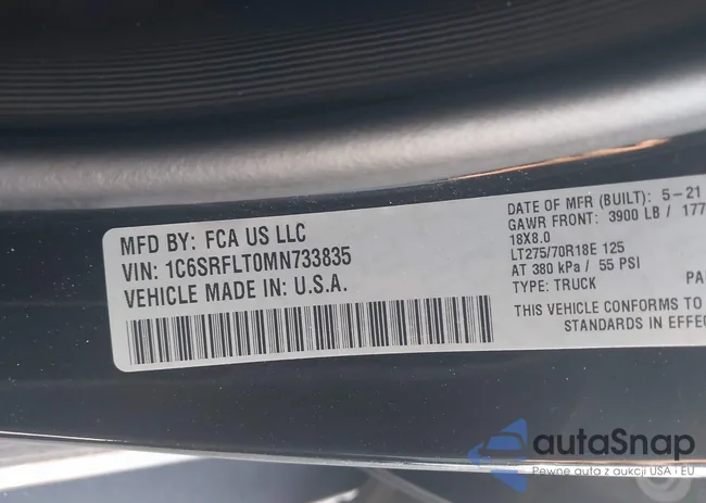 1C6SRFLT0MN733835: 42879332