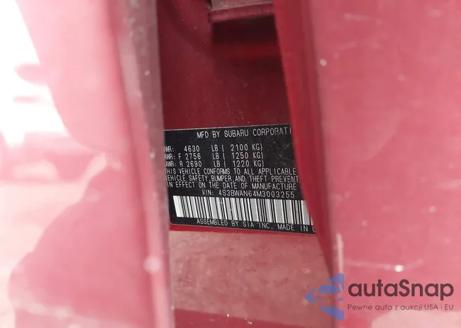 4S3BWAN64M3003255: 42879447