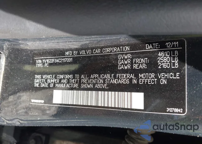 YV1622FS4C2117091: 42879460