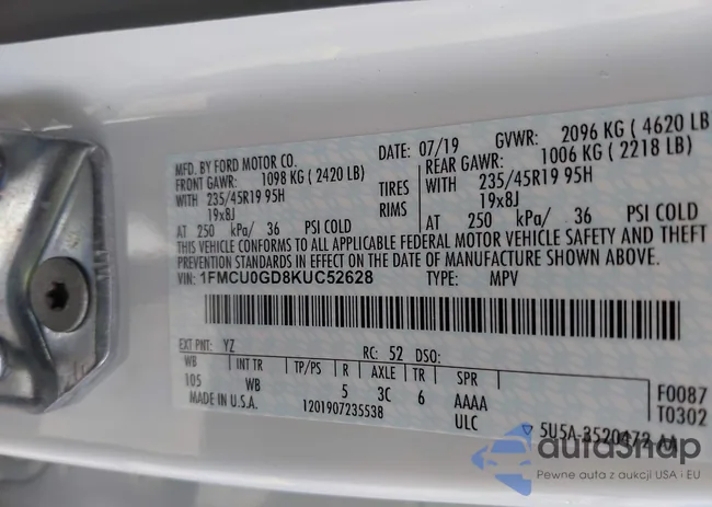 1FMCU0GD8KUC52628: 42879481