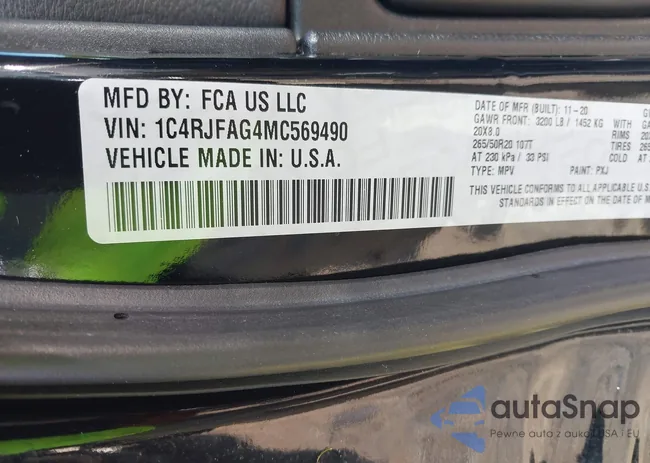 1C4RJFAG4MC569490: 42879518