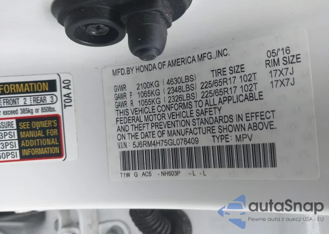 5J6RM4H75GL078409: 42880875