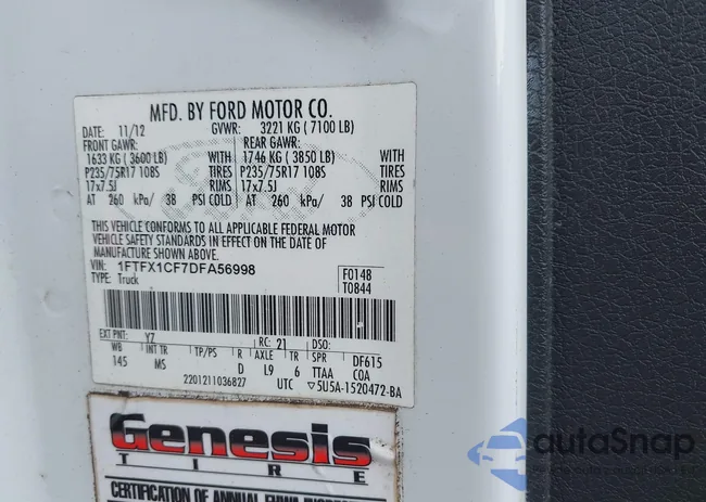 1FTFX1CF7DFA56998: 42880962