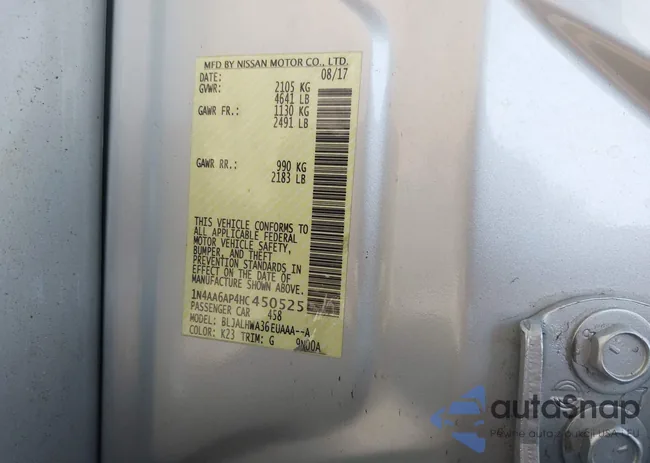 1N4AA6AP4HC450525: 42881075