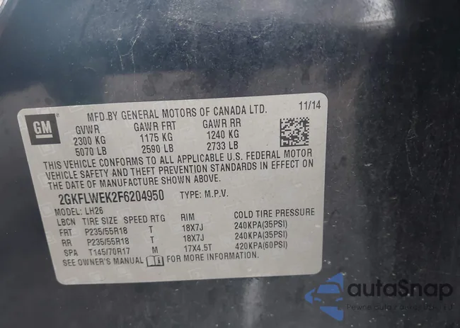 2GKFLWEK2F6204950: 42881185