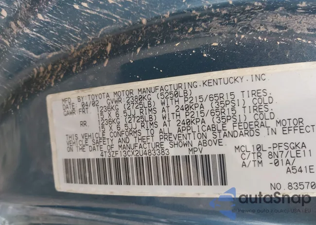 4T3ZF13CX2U483383: 42881208