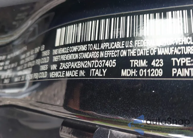 ZASPAKBN2N7D37405: 42881302