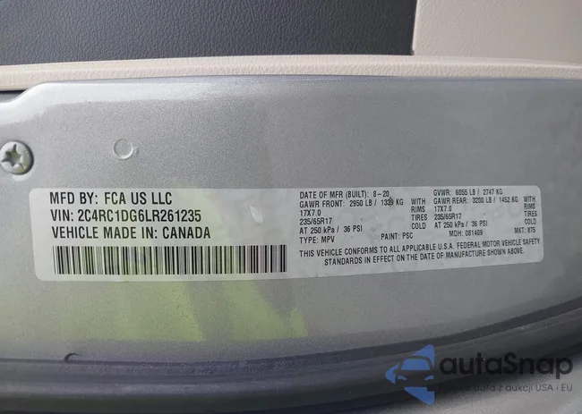 2C4RC1DG6LR261235: 42881314