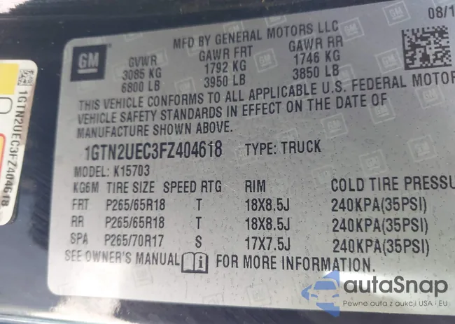 1GTN2UEC3FZ404618: 42880580