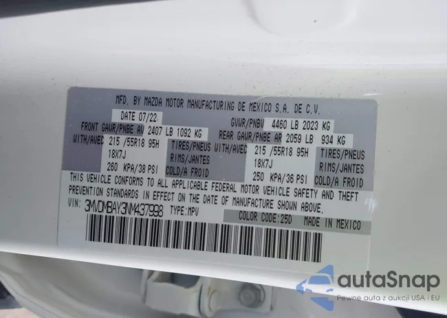 3MVDMBAY3NM437998: 42881808