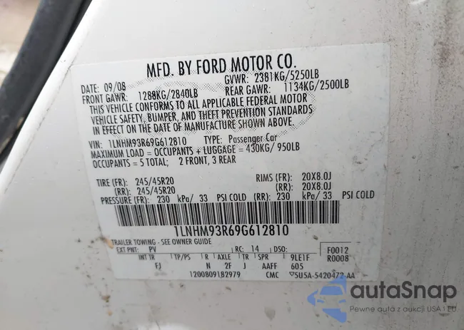 1LNHM93R69G612810: 42881932