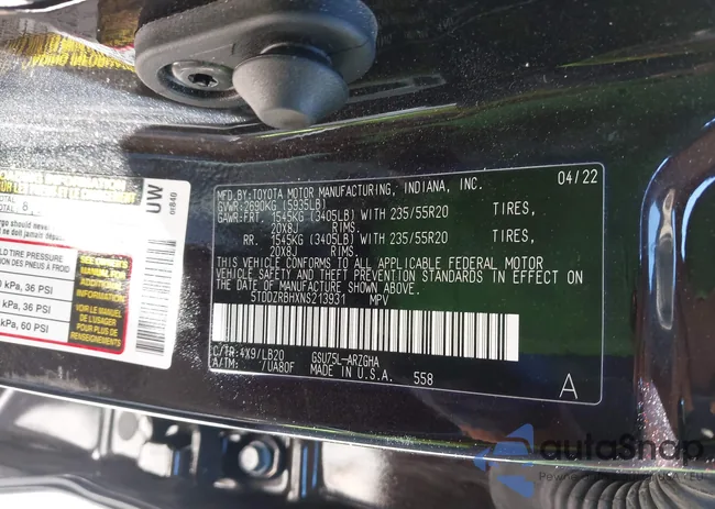 5TDDZRBHXNS213931: 42882317