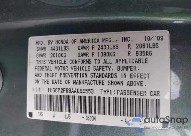 1HGCP2F88AA044553: 42881477