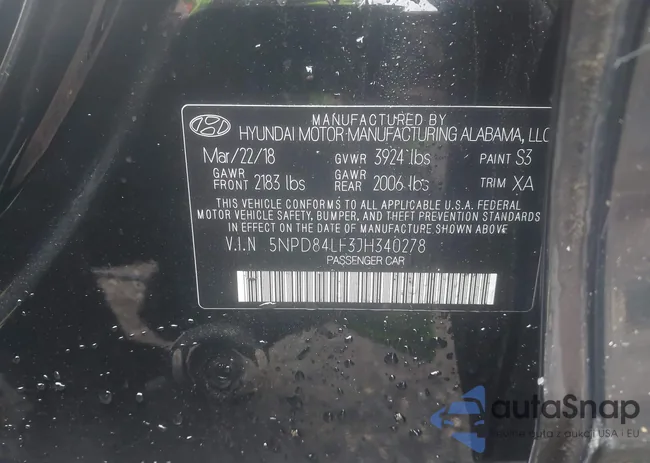 5NPD84LF3JH340278: 42881674