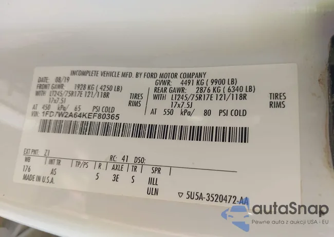 1FD7W2A64KEF80365: 42883066