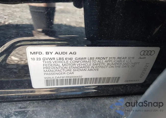 WAULDAF81RN004432: 42883172